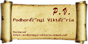 Podhorányi Viktória névjegykártya