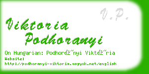 viktoria podhoranyi business card